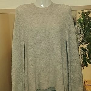 Loft Gray Cable Knit Sweater